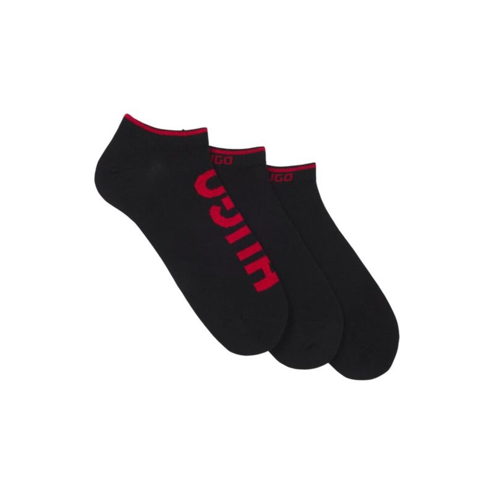 Hugo Mens Ankle Socks (Pack of 3) / Black
